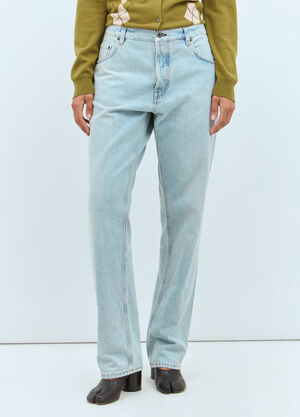 Miu Miu Logo Patch Jeans Blue miu0358002