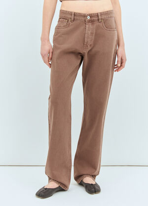 Miu Miu Five-Pocket Jeans Brown miu0359005