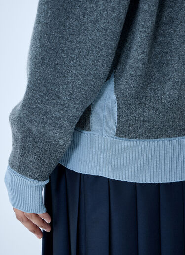 Logo Motif Knit Polo Sweater Miu Miu Logo Motif Knit Polo Sweater Blue miu0360007
