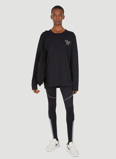 Embroidered Long Sleeve T-Shirt More Joy Embroidered Long Sleeve T-Shirt Black mjy0347014