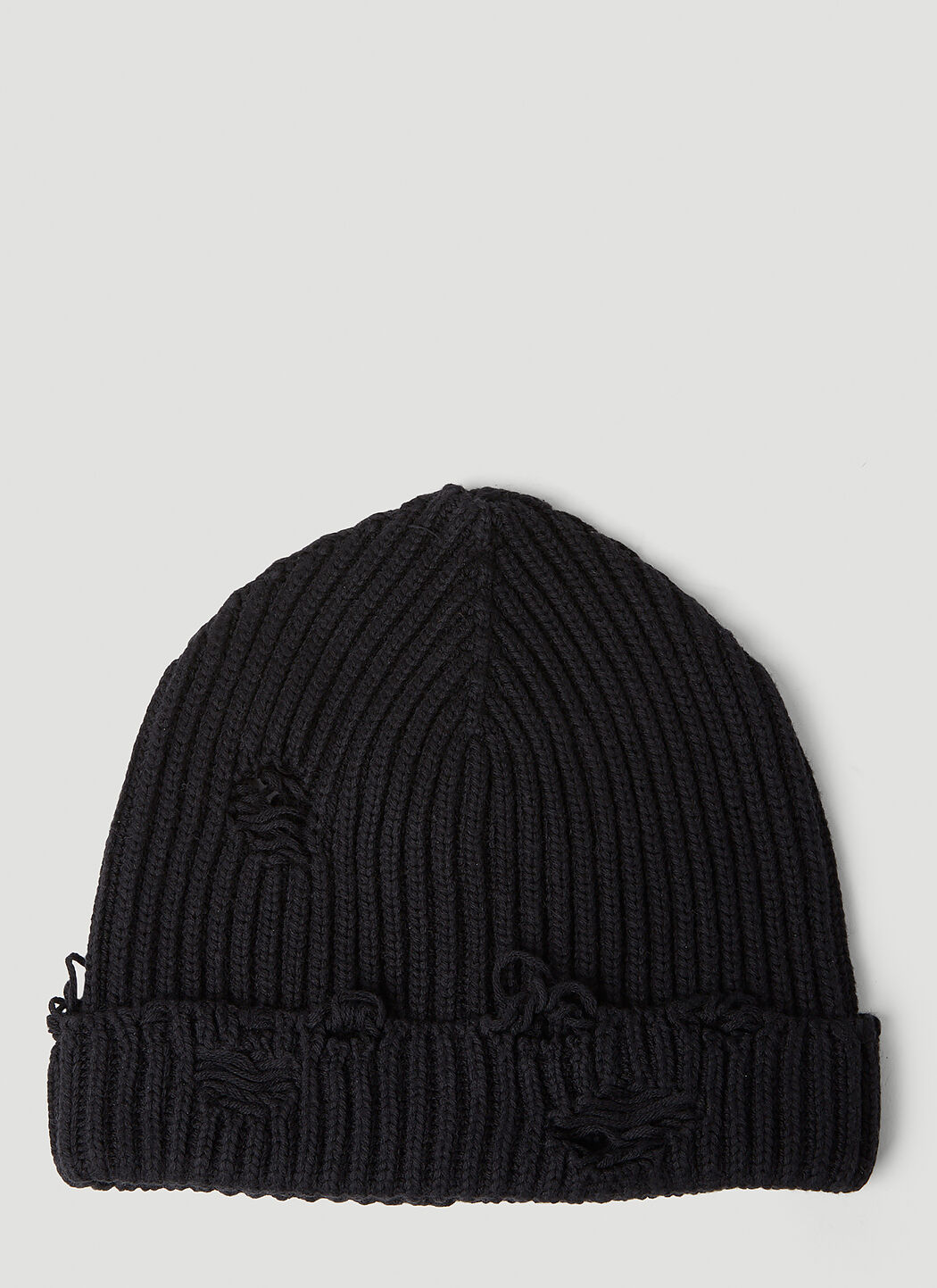 かわいい新作 Margiela Maison MM6 Distressed Damen für Black in Hat Beanie 帽子