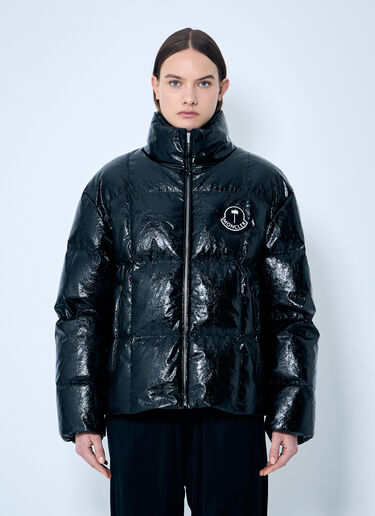 8 Moncler Palm Angels Simoom Short Down Jacket Black mpa0359003