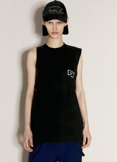 Martine Rose ロゴプリントタンクトップ ブラック mtr0356004