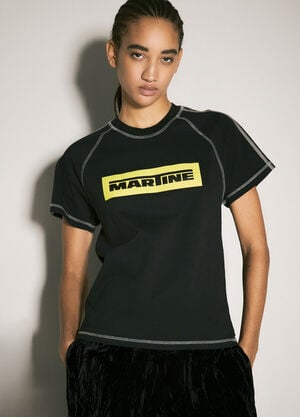 Martine Rose 래글런 슈렁큰 티셔츠 블랙 mtr0358008