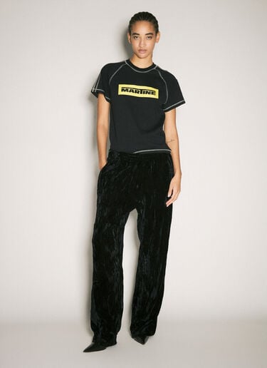 Martine Rose RAGLAN SHRUNKEN T-SHIRT Black mtr0358008