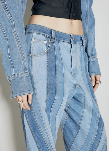 Spiral Baggy Jeans Mugler Spiral Baggy Jeans Blue mug0354003
