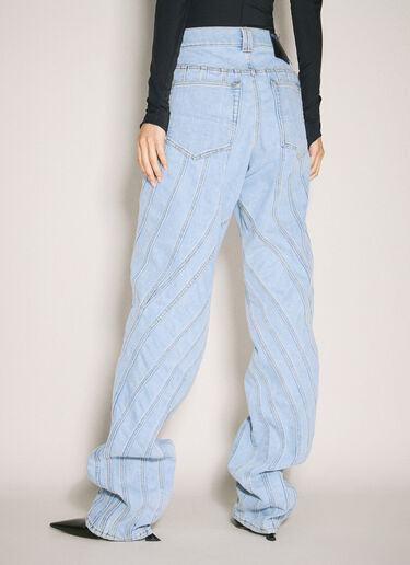 Spiral Baggy Jeans Mugler Spiral Baggy Jeans Light Blue mug0355003