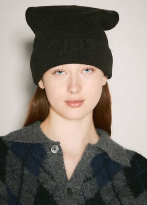 Our Legacy Wool Knit Beanie Hat Grey our0358011