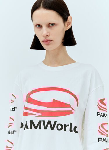ロゴプリントTシャツ P.A.M. ロゴプリントTシャツ ホワイト pam0357007
