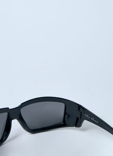 Rick Owens Rectangular Sunglases Black ris0353002