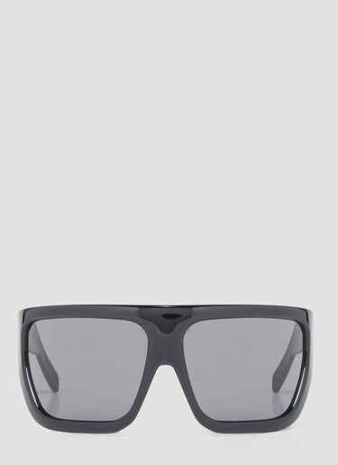 Rick Owens 샤이니 데이비스 선글라스 블랙 ris0354001