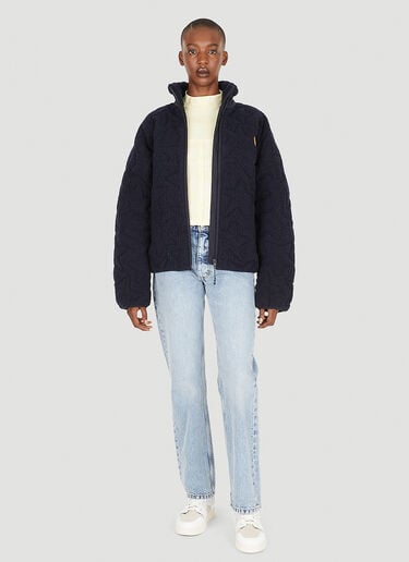 Sky High Farm Workwear キルティングフリースジップジャケット ネイビー skh0350008