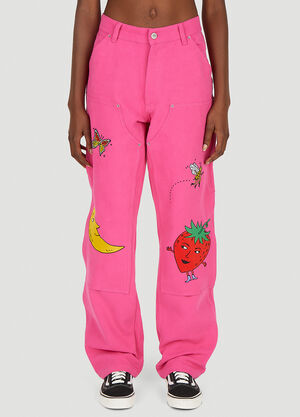 Sky High Farm Workwear Workwear Canvas Pants Pink skh0350015