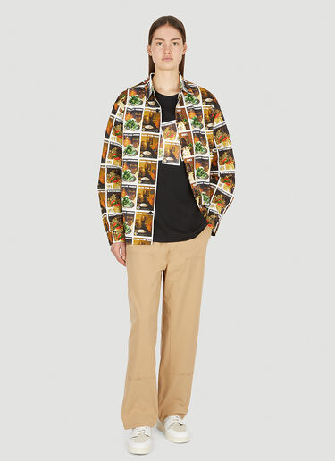 x Denim Tears All Over Print Shirt Sky High Farm Workwear x Denim Tears All Over Print Shirt Brown skh0350023