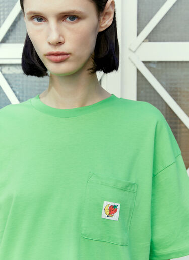 徽标贴饰 T 恤 Sky High Farm Workwear 徽标贴饰 T 恤 绿色 skh0354009