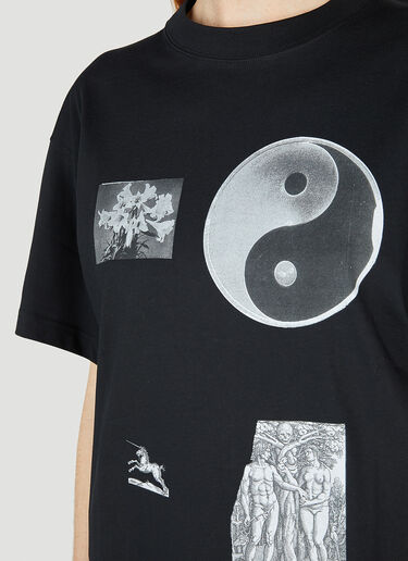 Soulland 拼贴印花 T 恤 黑色 sld0352018