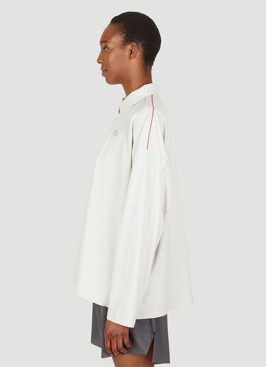 Long Sleeve Polo Top SLAM JAM Long Sleeve Polo Top White slj0349002