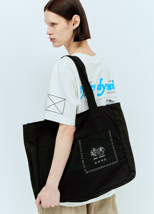 Space Available Patch Pocket Tote Bag Black spa0356020