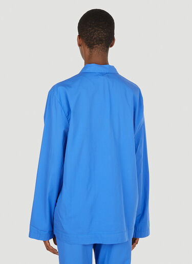 Tekla Classic Pyjama Shirt Blue tek0351019