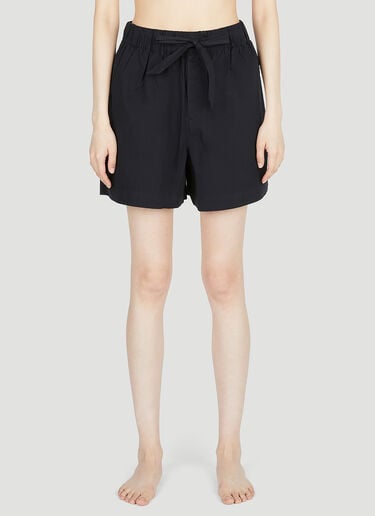 Tekla Drawstring Sleep Shorts Black tek0353015
