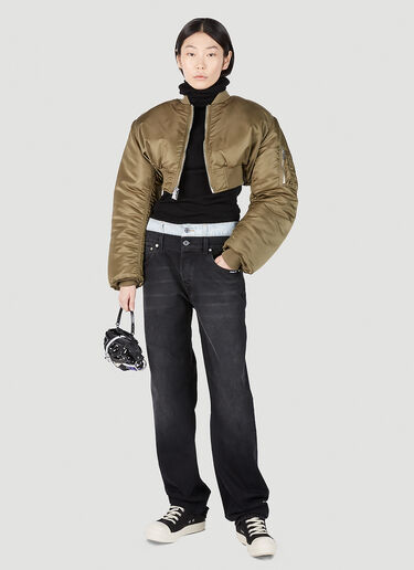 Cropped Bomber Jacket VTMNTS Cropped Bomber Jacket Green vtm0351008