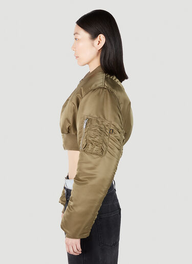 Cropped Bomber Jacket VTMNTS Cropped Bomber Jacket Green vtm0351008