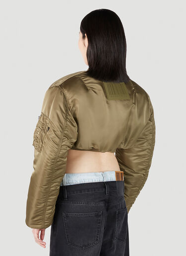 Cropped Bomber Jacket VTMNTS Cropped Bomber Jacket Green vtm0351008