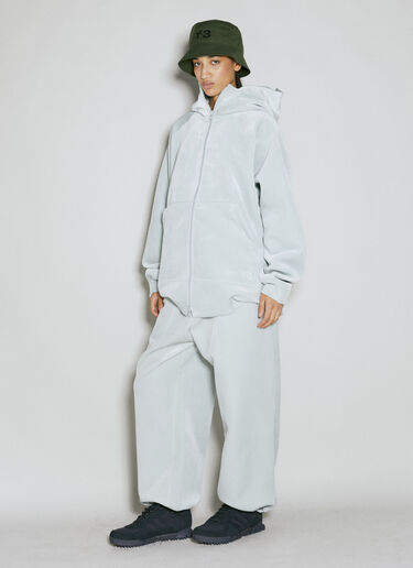 Velvet Hooded Sweatshirt Y-3 Velvet Hooded Sweatshirt Grey yyy0354029
