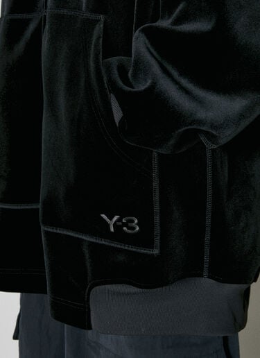 Y-3 Velvet Hooded Sweatshirt Black yyy0354039