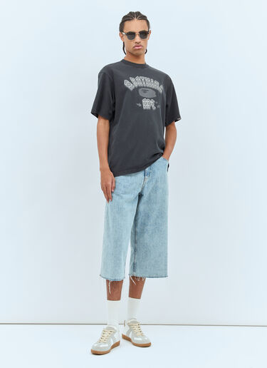 A BATHING APE® 라인스톤 로고 티셔츠 그레이 aba0158008
