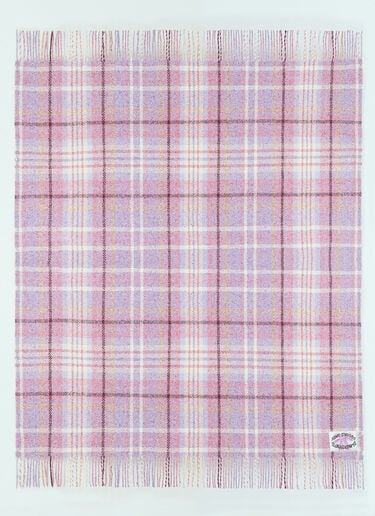 Acne Studios Oversized Plaid Scarf Blanket Purple acc0356002
