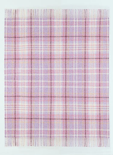 Acne Studios Oversized Plaid Scarf Blanket Purple acc0356002