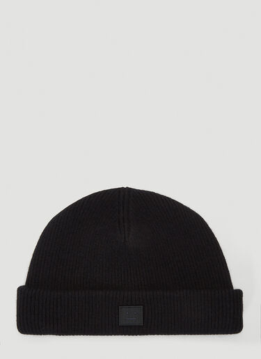 페이스 패치 비니 햇 Acne Studios 페이스 패치 비니 햇 블랙 acn0143015