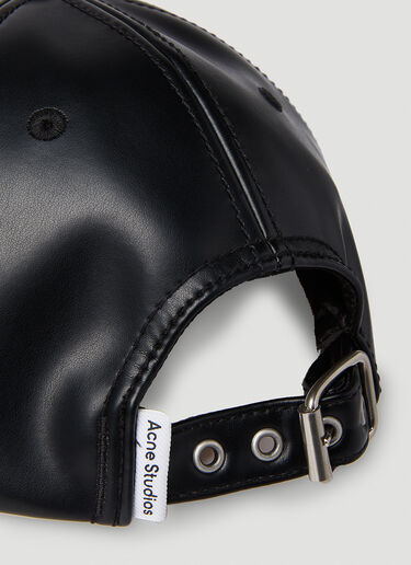 Faux Leather Baseball Cap Acne Studios Faux Leather Baseball Cap Black acn0152038