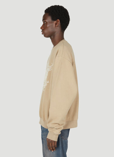Acne Studios Glow In The Dark Logo Sweater Beige acn0154025