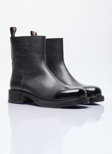 Glossed Low Leather Boots Acne Studios Glossed Low Leather Boots Black acn0154028