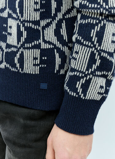 Acne Studios 提花圆领针织衫 藏蓝色 acn0155003