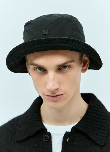 Acne Studios 마이크로 페이스 패치 버킷 햇 블랙 acn0155045