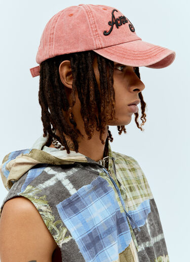 3D Embroidered-Logo Baseball Cap Acne Studios 3D Embroidered-Logo Baseball Cap Pink acn0156020