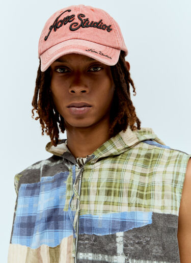 3D Embroidered-Logo Baseball Cap Acne Studios 3D Embroidered-Logo Baseball Cap Pink acn0156020