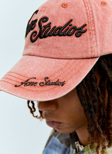 3D Embroidered-Logo Baseball Cap Acne Studios 3D Embroidered-Logo Baseball Cap Pink acn0156020