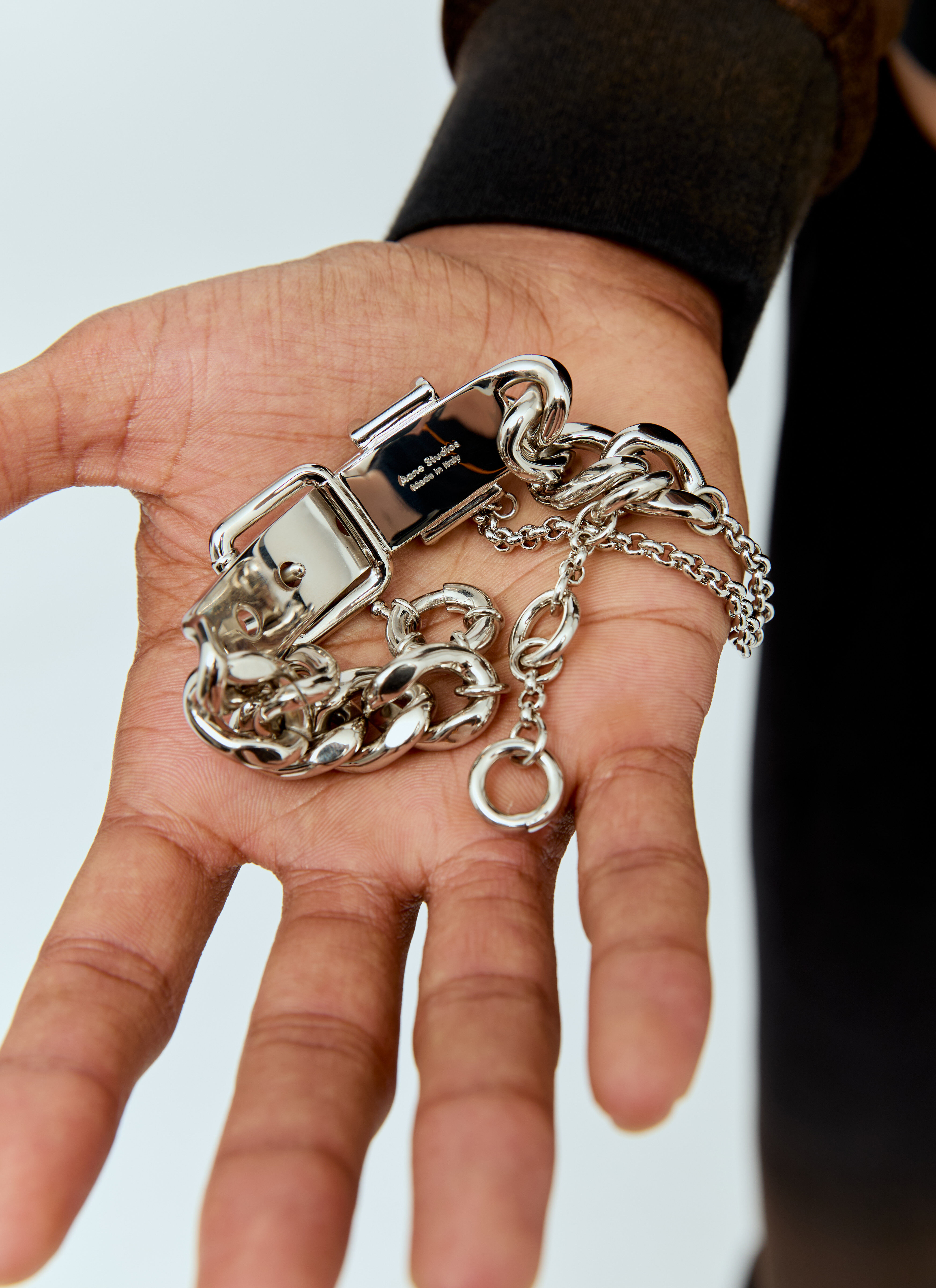 Acne Studios Buckle Chain Bracelet en Silver pour homme | LN-CC®