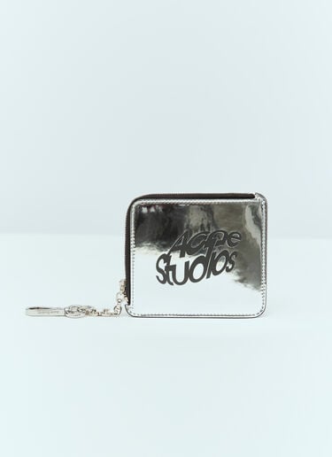 Acne Studios 금속성 로고 프린트 지갑  실버 acn0156027