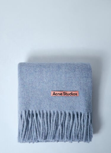 Acne Studios Narrow Fringe Wool Scarf Lilac acn0159033