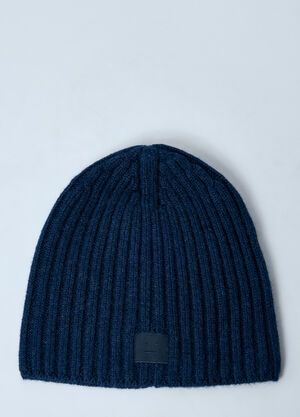 Acne Studios 로고 모티프 비니 햇 네이비 acn0159040