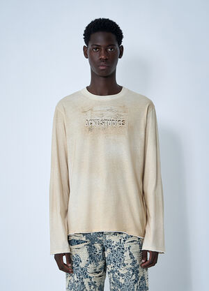 Acne Studios 로고 모티프 티셔츠 베이지 acn0161010
