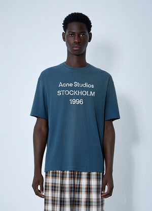 Acne Studios Logo Motif T-Shirt Navy acn0161011
