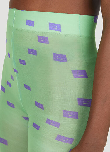 Face Patch Tights Acne Studios Face Patch Tights Green acn0251038