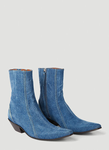 Denim Pointed Toe Boots Acne Studios Denim Pointed Toe Boots Blue acn0252033