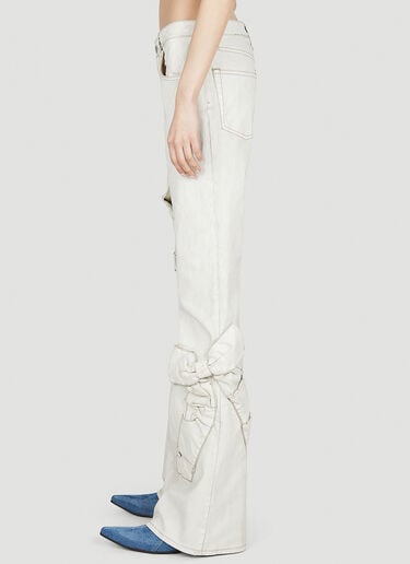 Acne Studios 蝴蝶结牛仔裤 白色 acn0252056